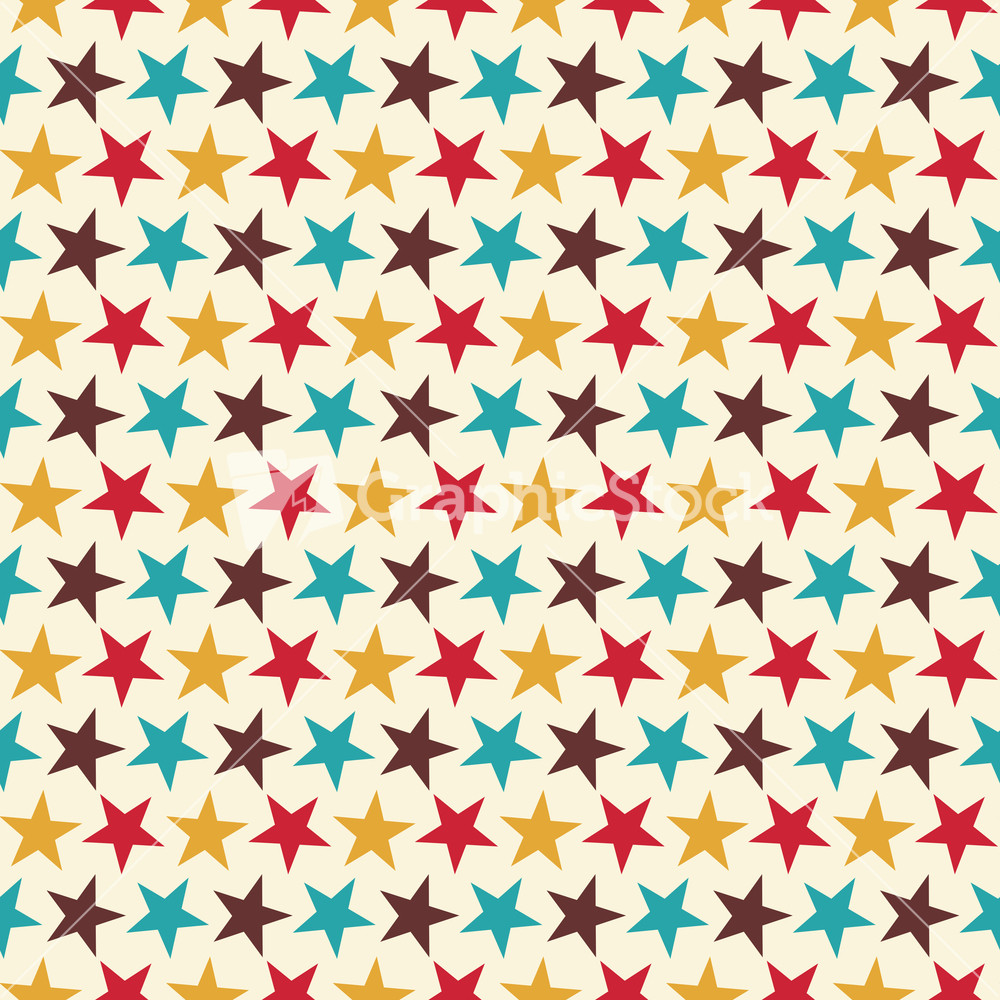 Colourful Stars Circus Pattern