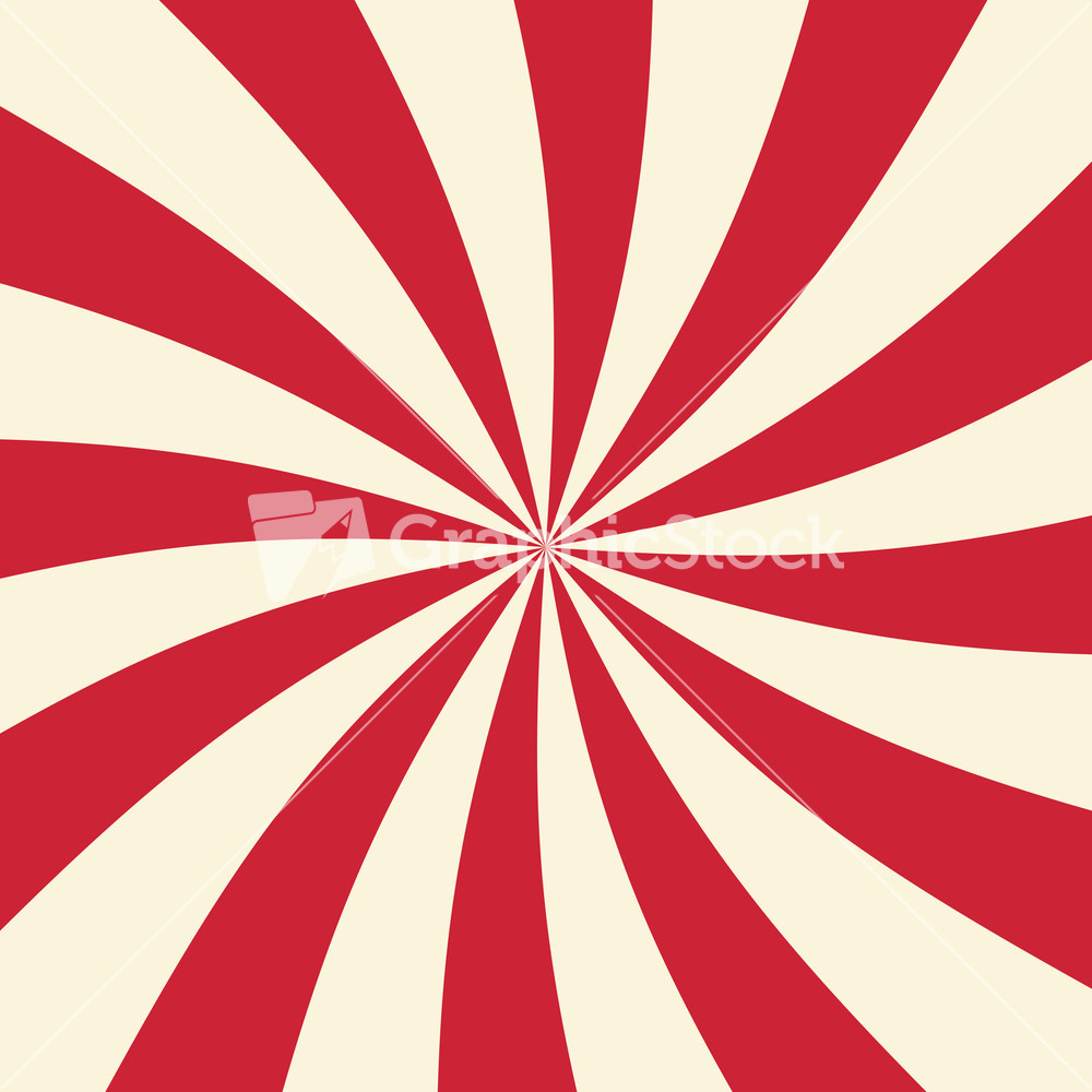 Red And White Swirl Circus Pattern