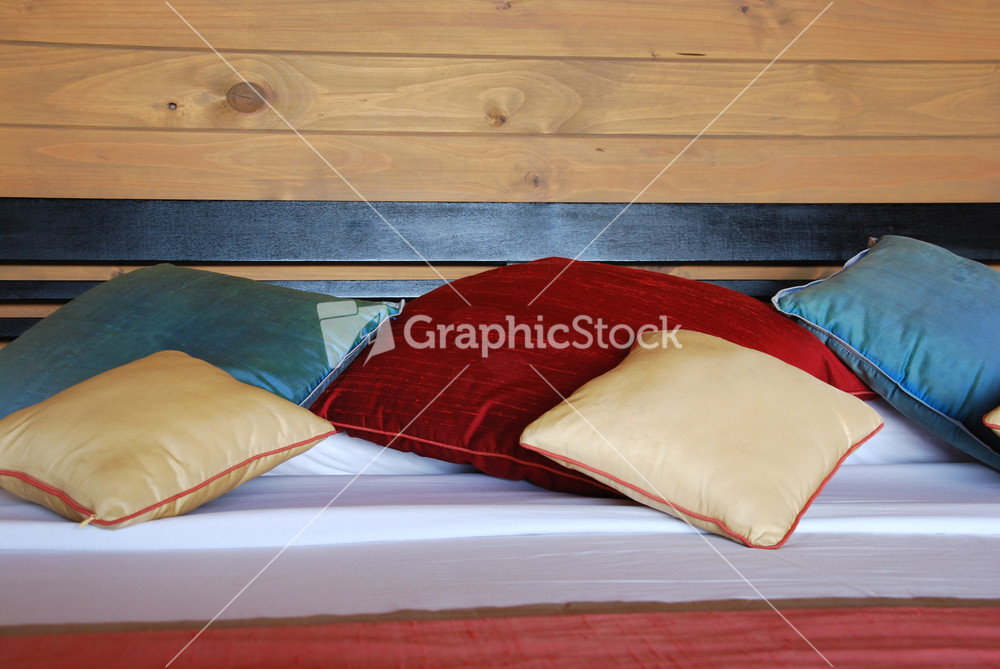 Colorful Interior Detail Of A Luxury Hotel Bedroom