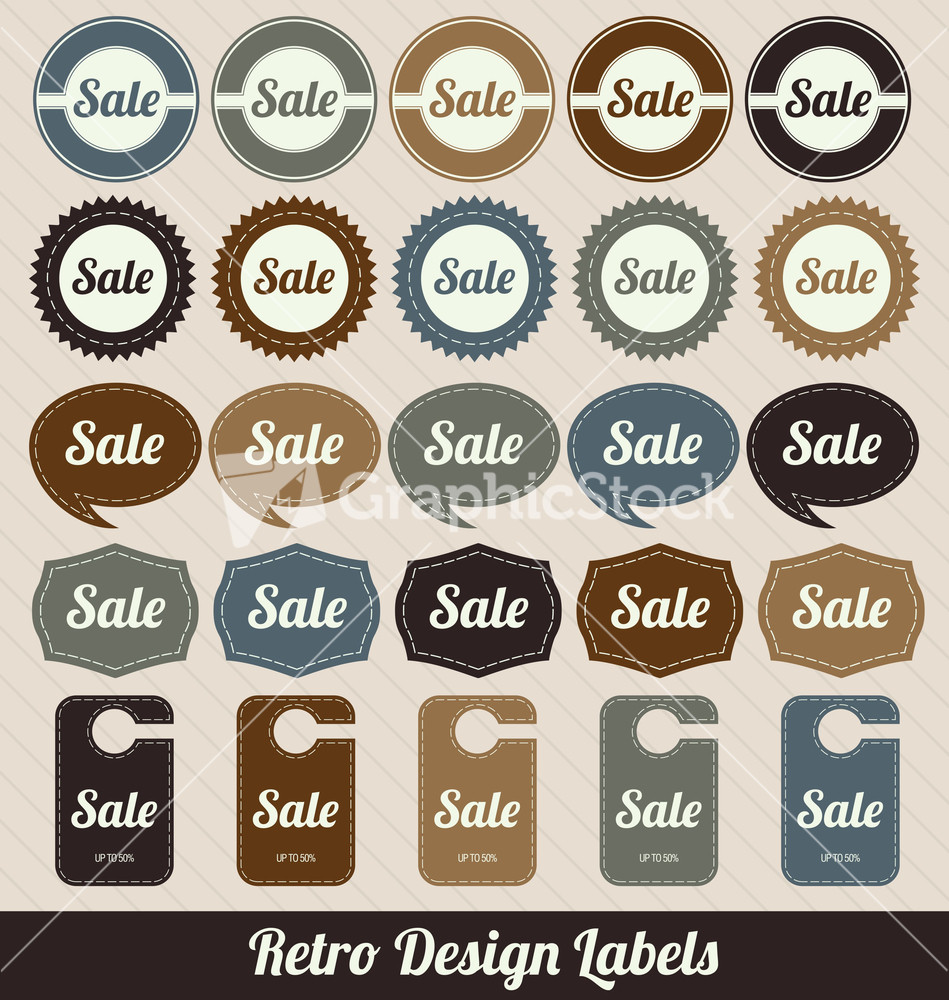 Colorful Retro Sale Badges