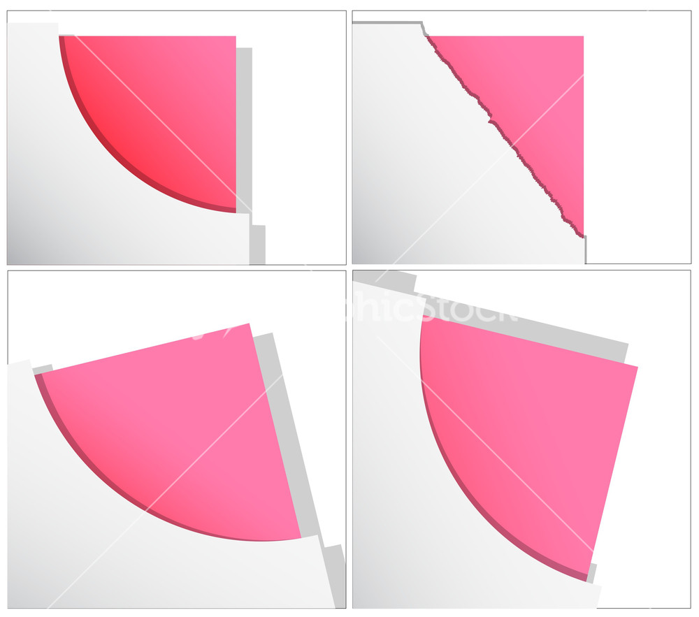 Corner Papers Elements Designs Stock Image