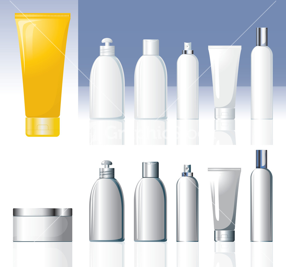 bottle free cosmetic vector Cosmetic Vector. Bottles. Image Stock