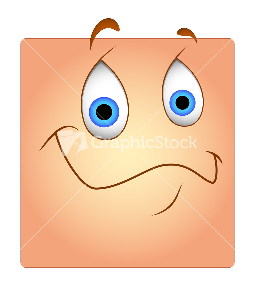 Cute Happy Face Box Smiley Vector