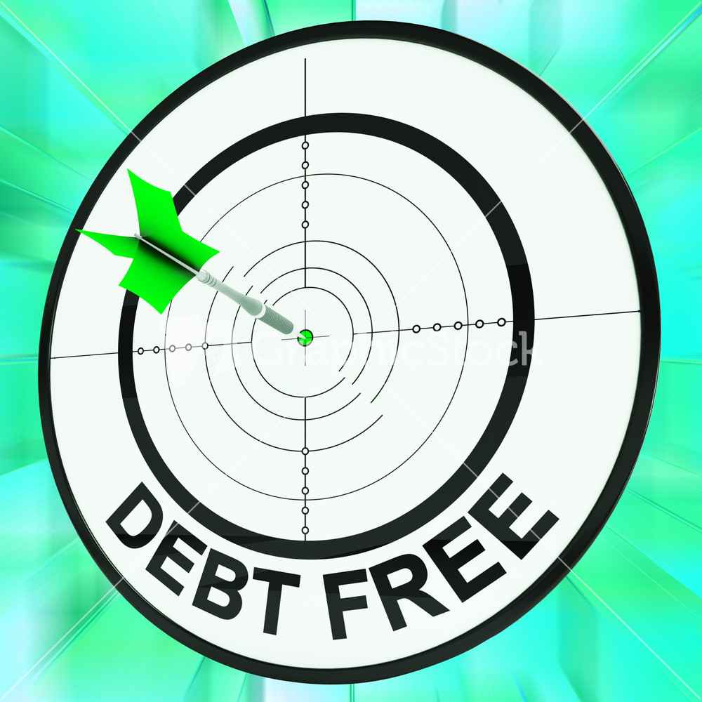 Debt Free Shows Financial Wealth And Success
