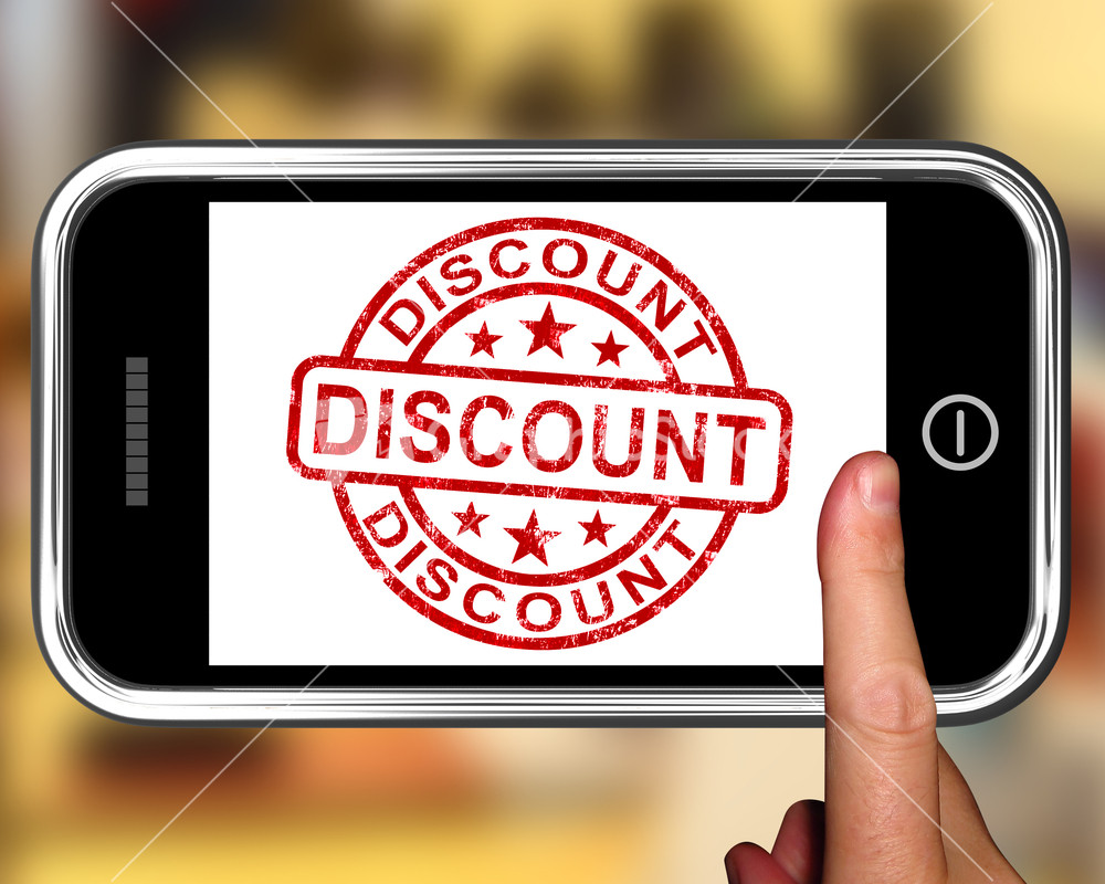 Discount On Smartphone Shows Promotional Products