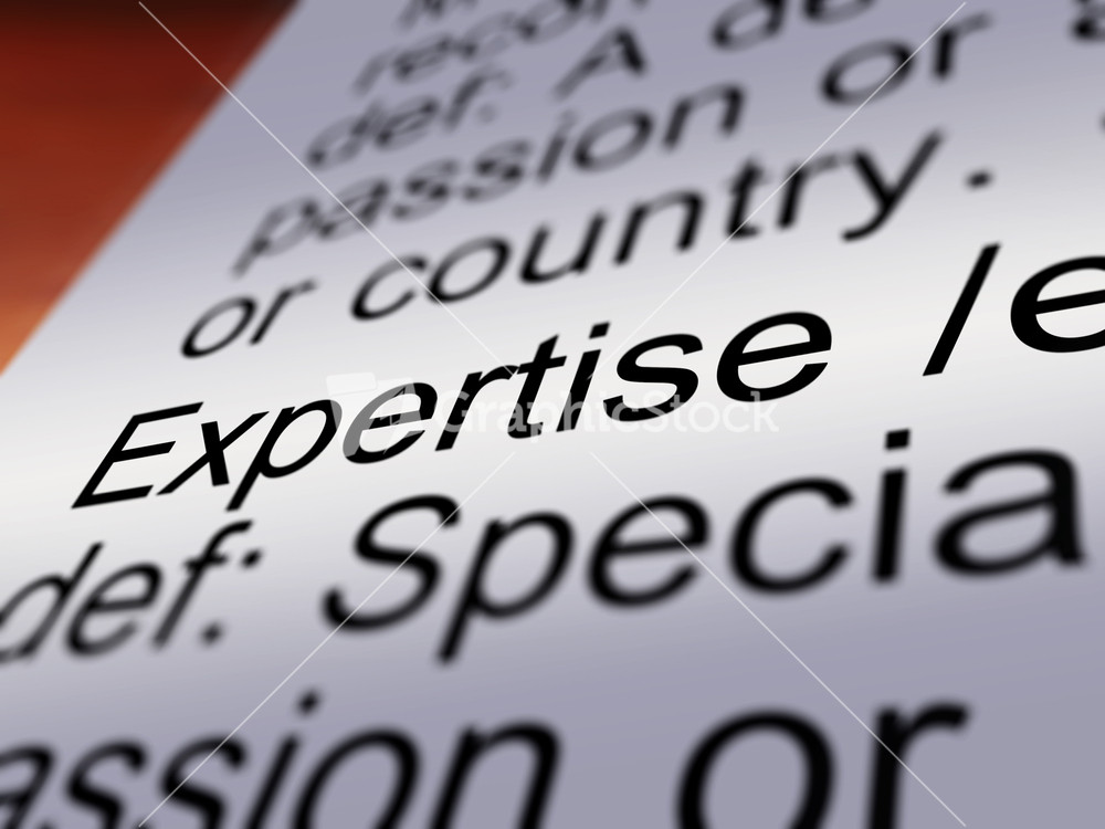 Expertise Definition Closeup Showing Skills Or Proficiency