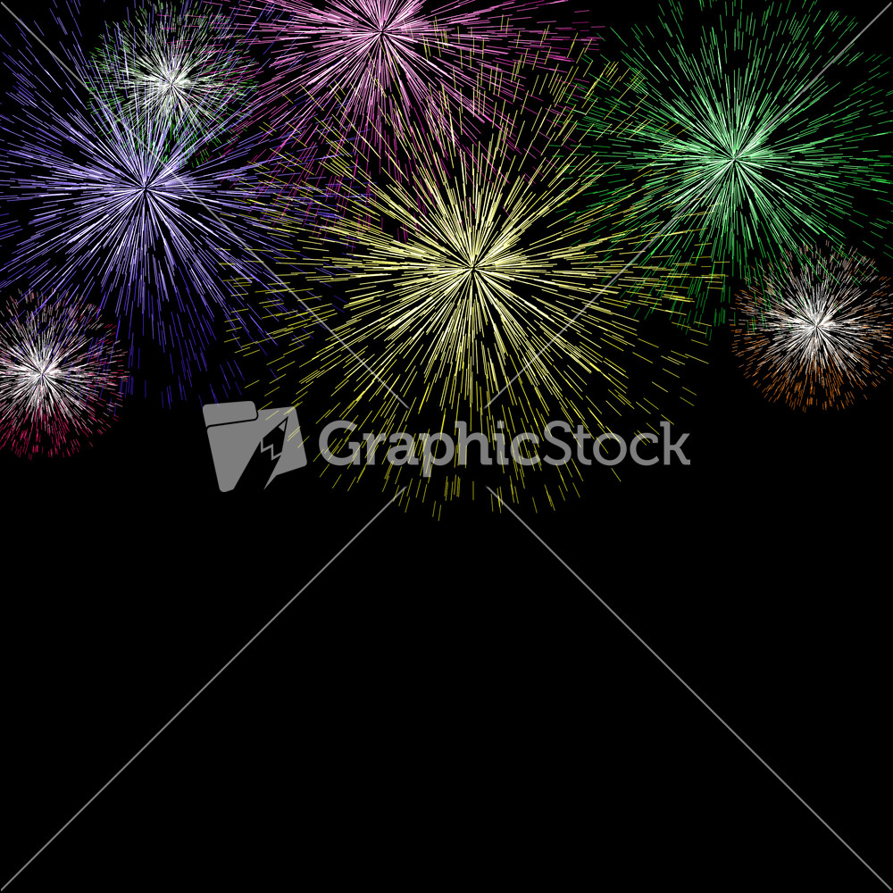 Exploding Fireworks Background For New Years Or Independence Celebrations