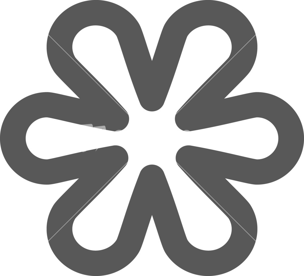 Flower Petals Stroke Icon