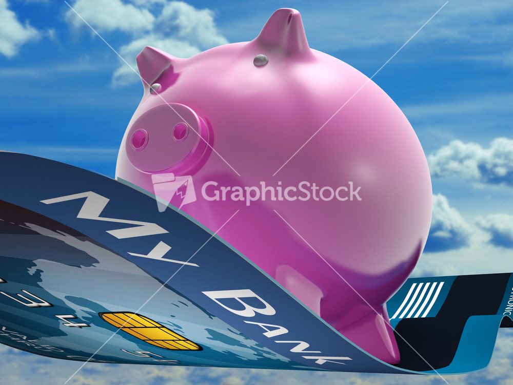 Flying Pig Shows Savings Bank Flying