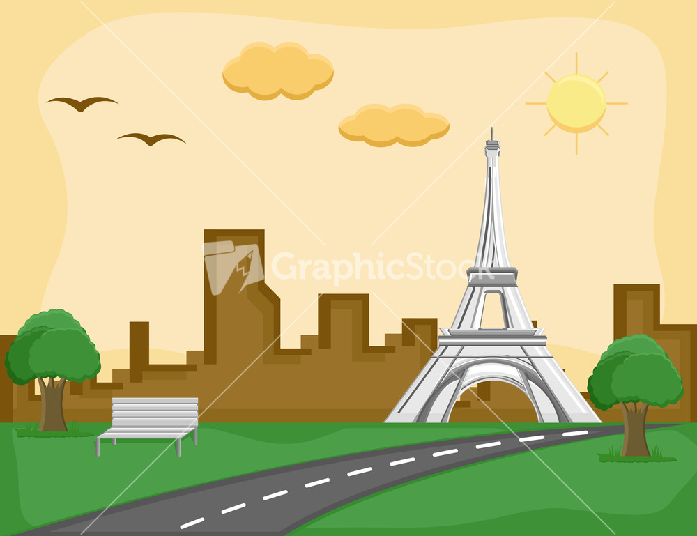 France Eiffel Tower Cartoon