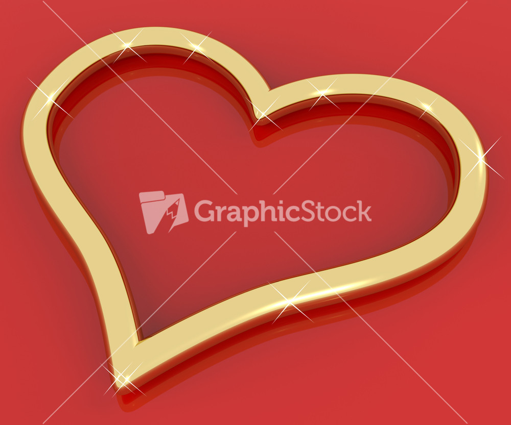Gold Heart Shaped Ring Representing Love And Romance