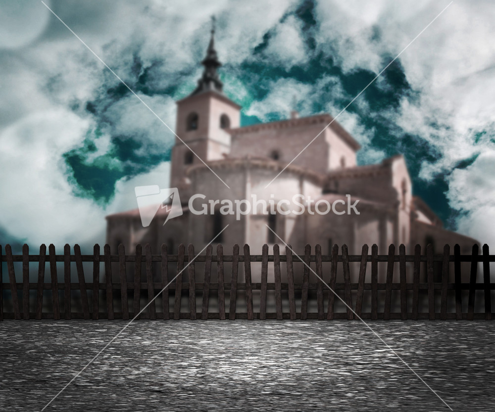 Gothic Church Fantasy Background