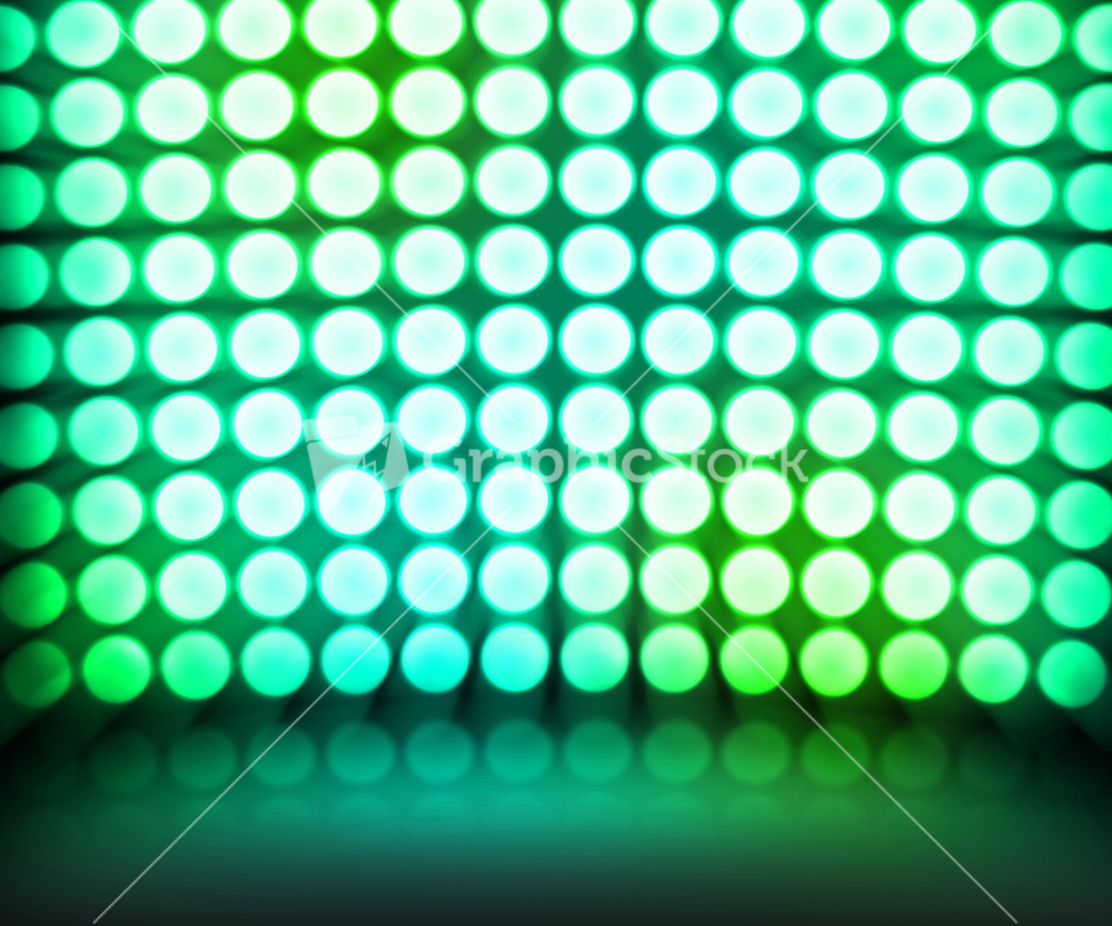 Green Dance Disco Lights Stage Background