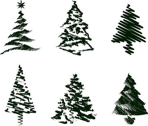 christmas tree sketching christmas tree sketching
