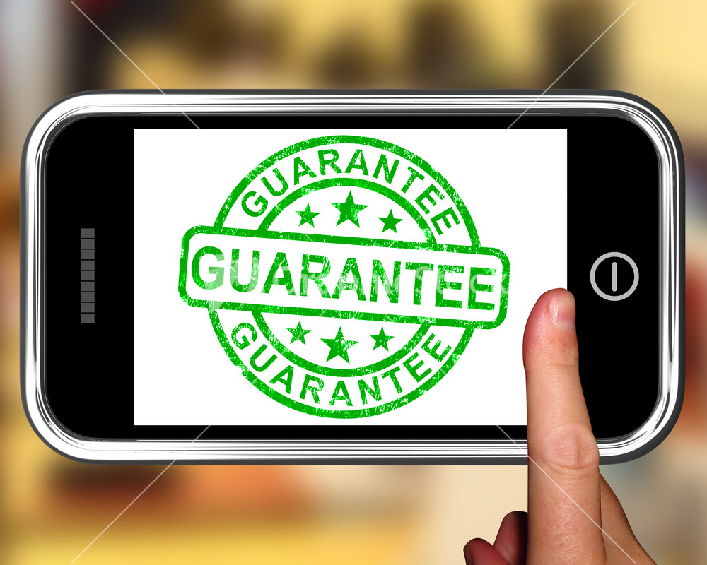 Guarantee On Smartphone Showing Satisfaction Guarantee