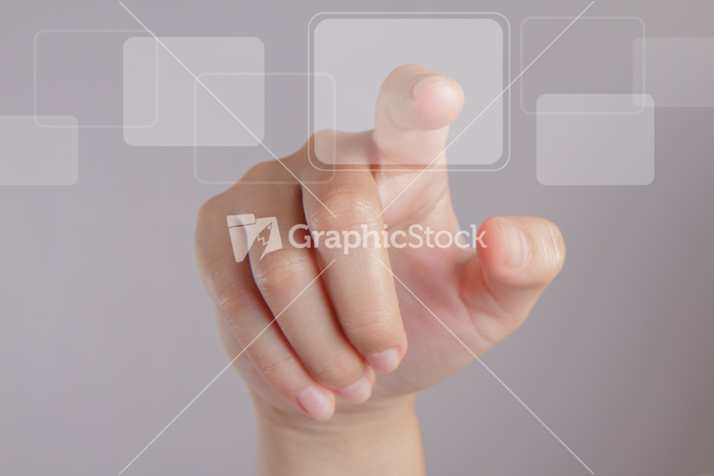 Hand Point On Touch Screen Interface