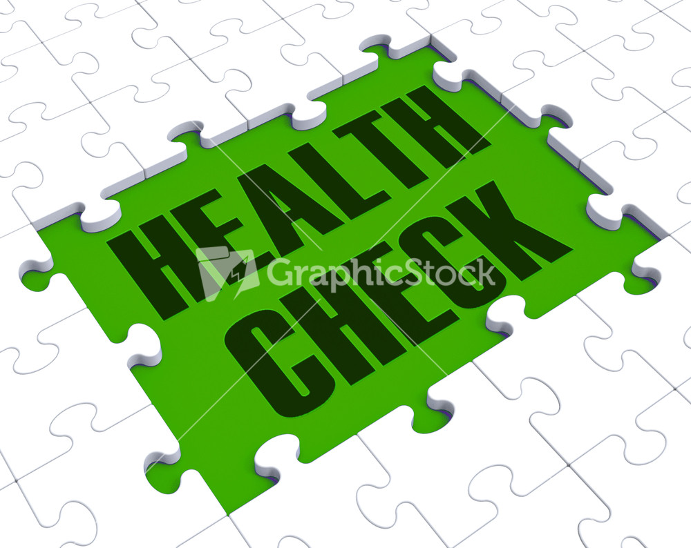 Health Check Puzzle Shows Health Care