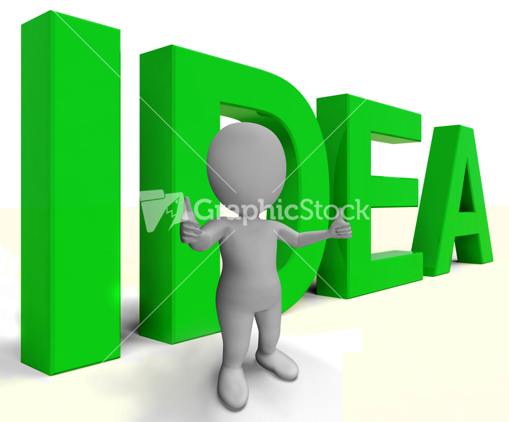 Idea Word Shows Concept Thoughts And Creativity