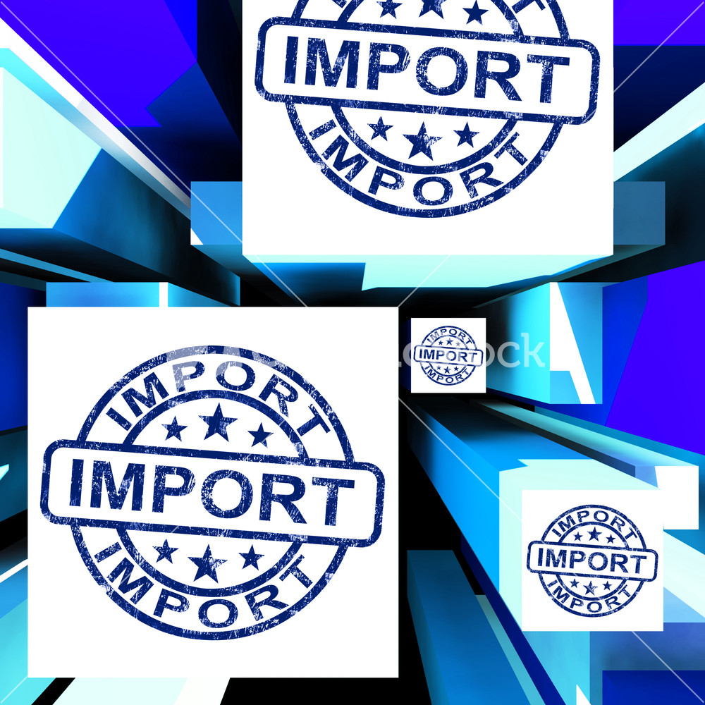 Import On Cubes Showing Importing Products