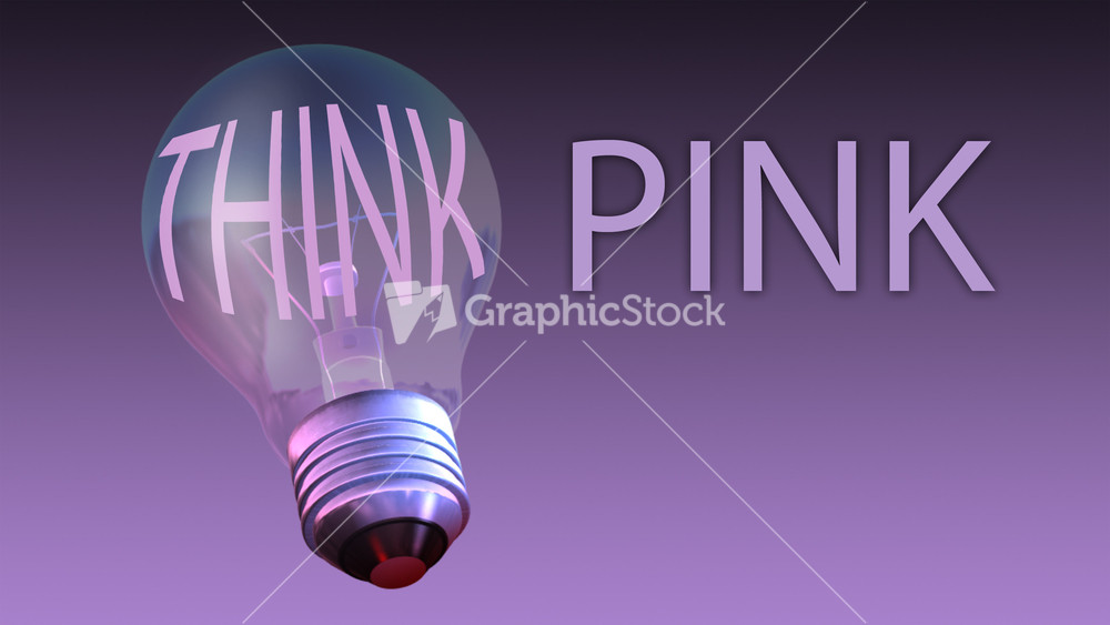 Light Bulb With Text Thing Pink