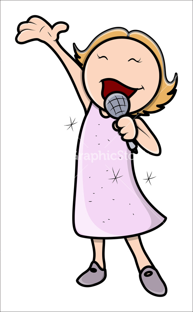 clipart of a girl singing - photo #25