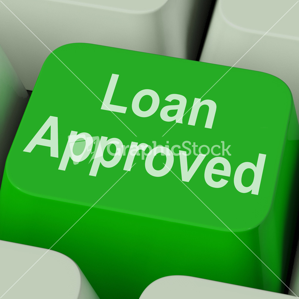 Loan Approved Key Shows Credit Lending Agreement