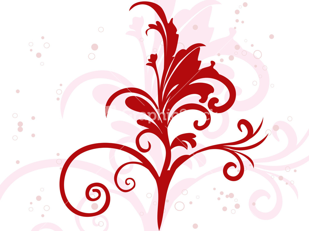 Maroon Floral Background