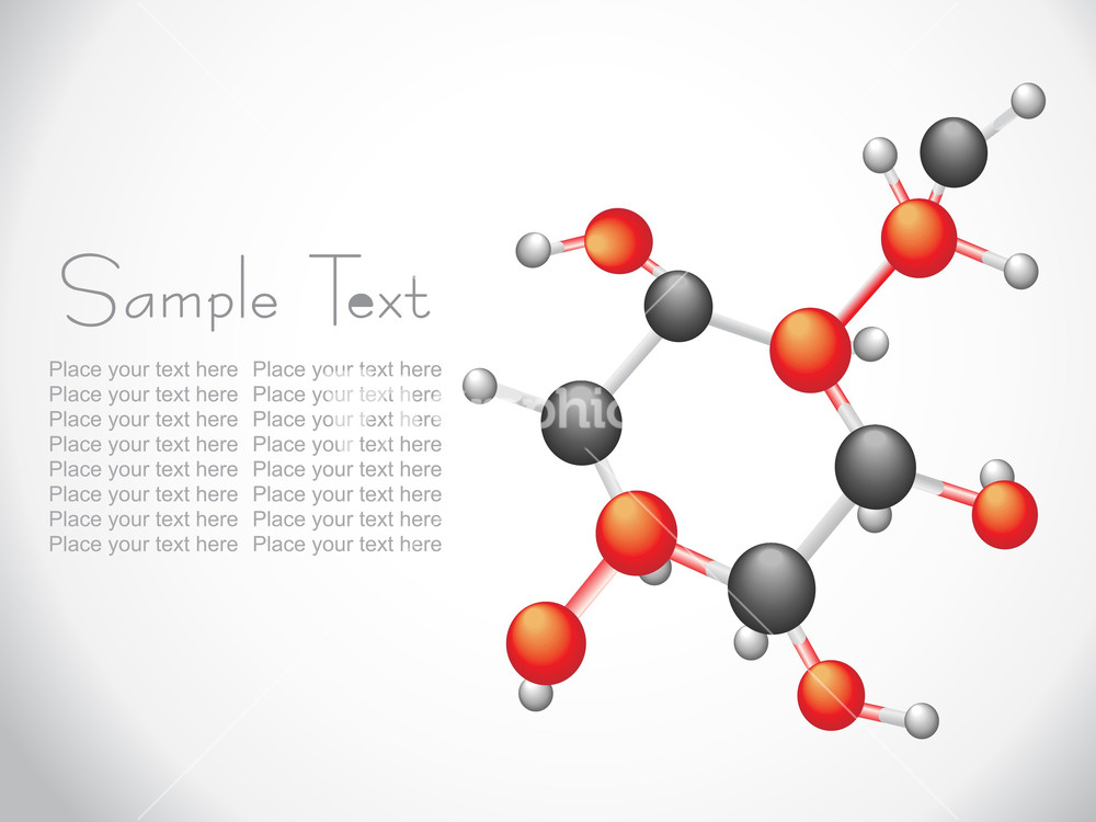 Molecule Showing Chemical Reaction Stock Image