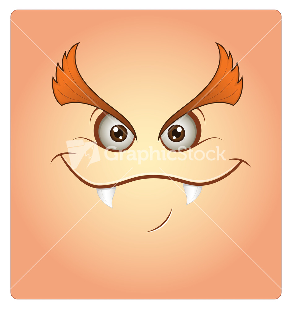 Naughty Smile Face Vector Smiley Cartoon