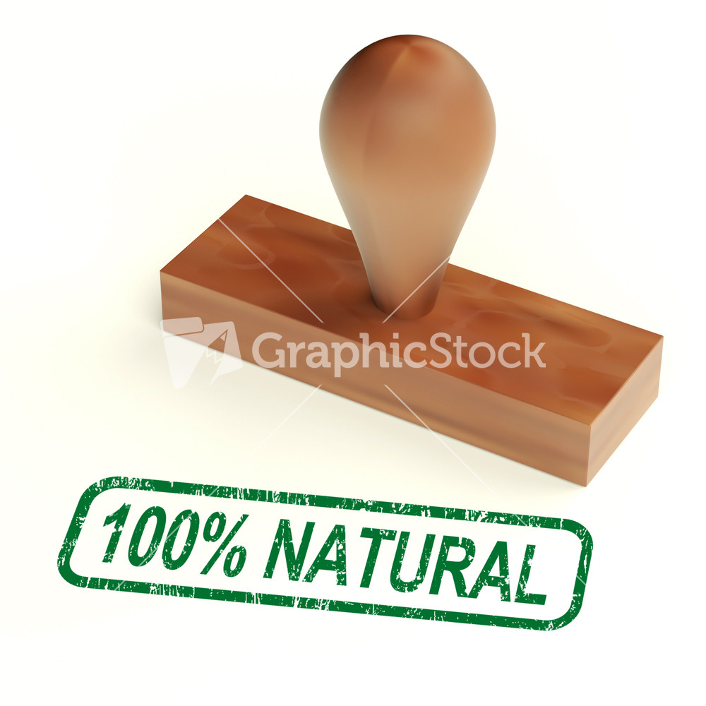 One Hundred Percent Natural Rubber Stamp Shows Pure Product