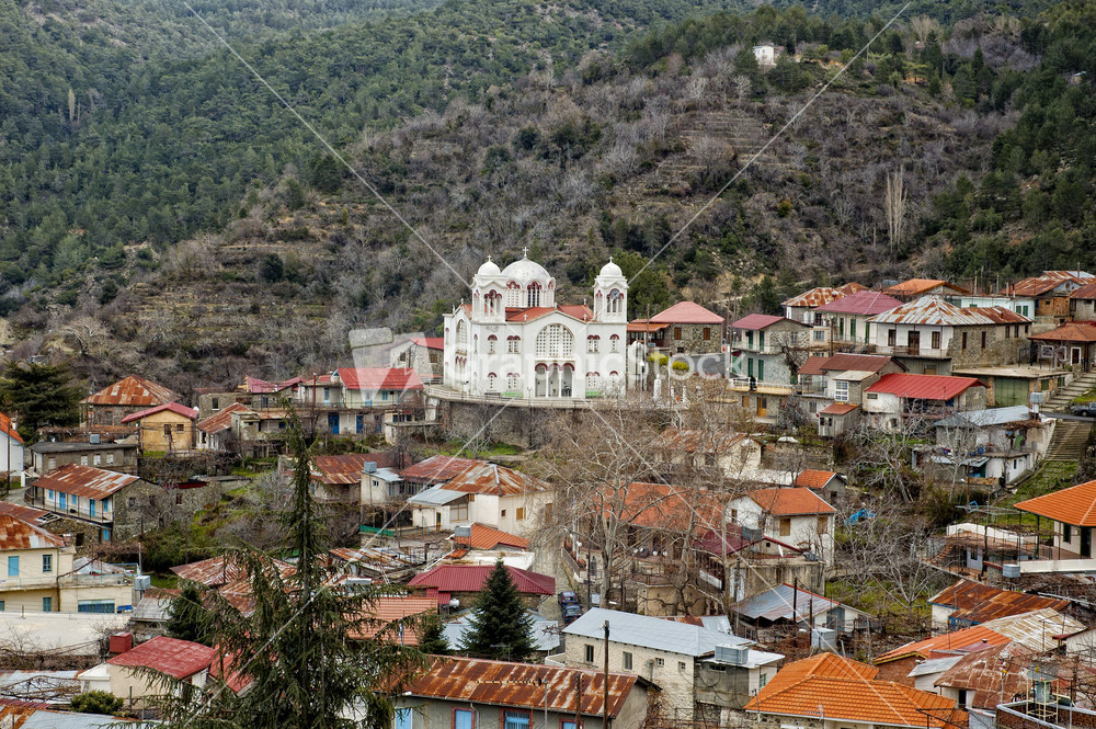 Pedoulas Village In Mountains Of Troodos