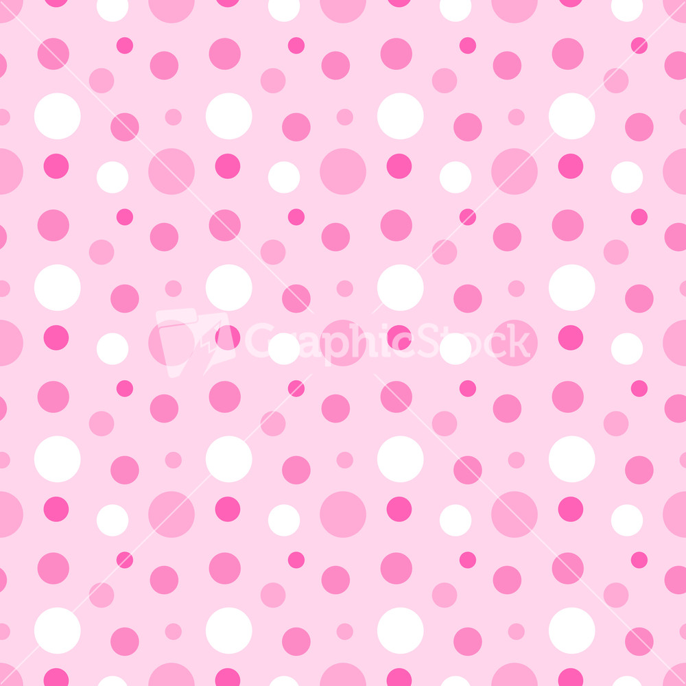 Princess Pink And White Polka Dots Pattern