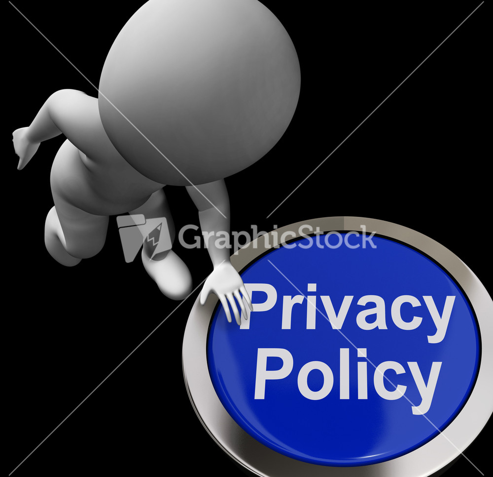 Privacy Policy Button Shows The Company Data Protection Terms