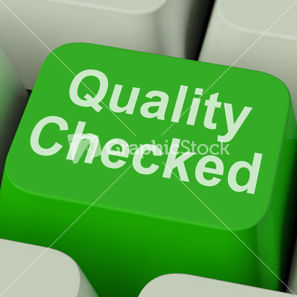 Quality Checked Key Shows Product Tested Ok