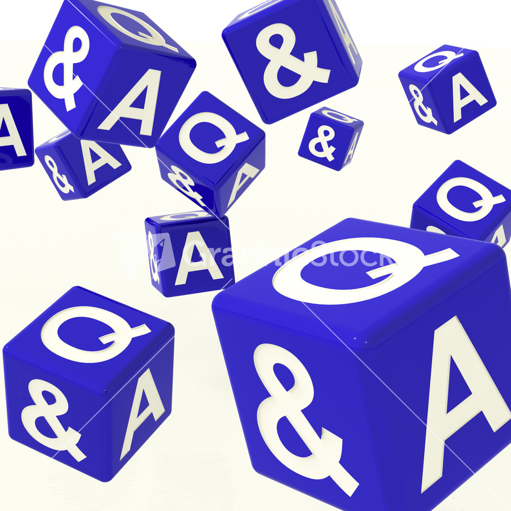 Question And Answer Dice As Symbol For Information