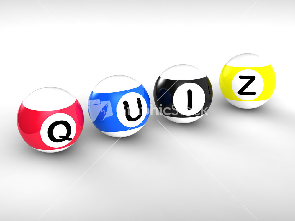 Quiz Word Showing Test Or Quizzing