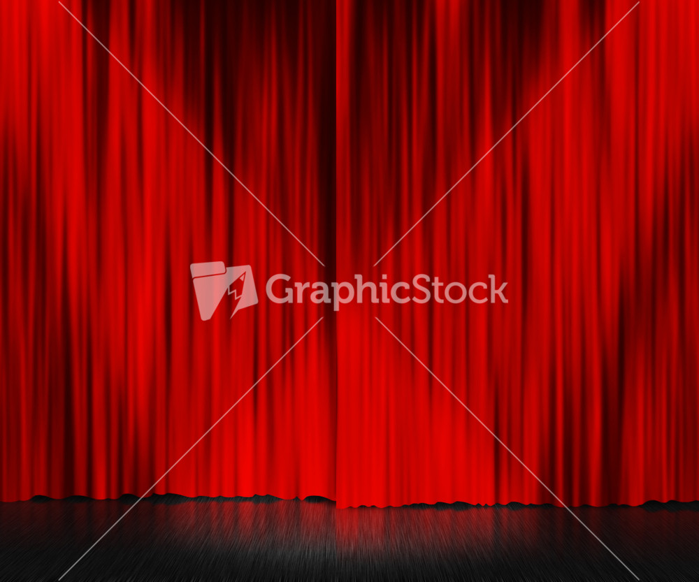 Red Curtain Stage Background