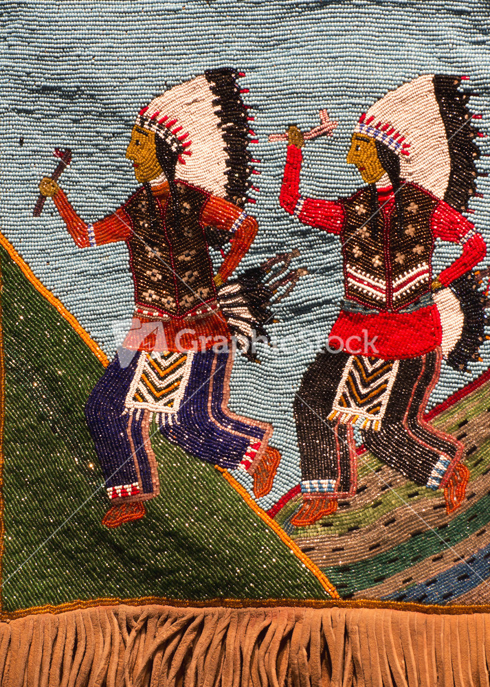 Red Indian Art Carpet