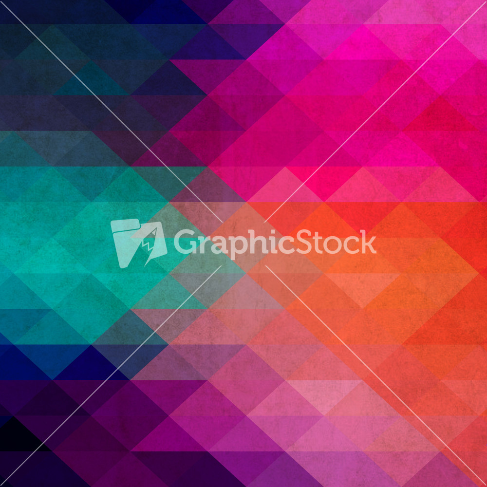 Retro Pattern Of Geometric Shapes. Colorful Mosaic Backdrop. Geometric Hipster Retro Background. Retro Triangle Background. Grunge Wallpaper
