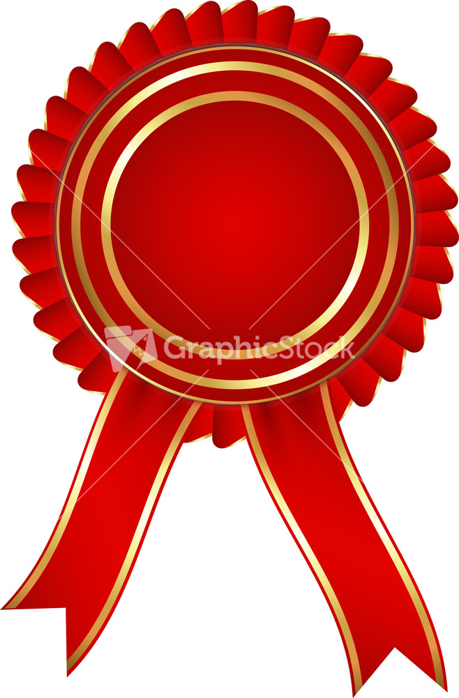 Ribbon Badge Stock Image