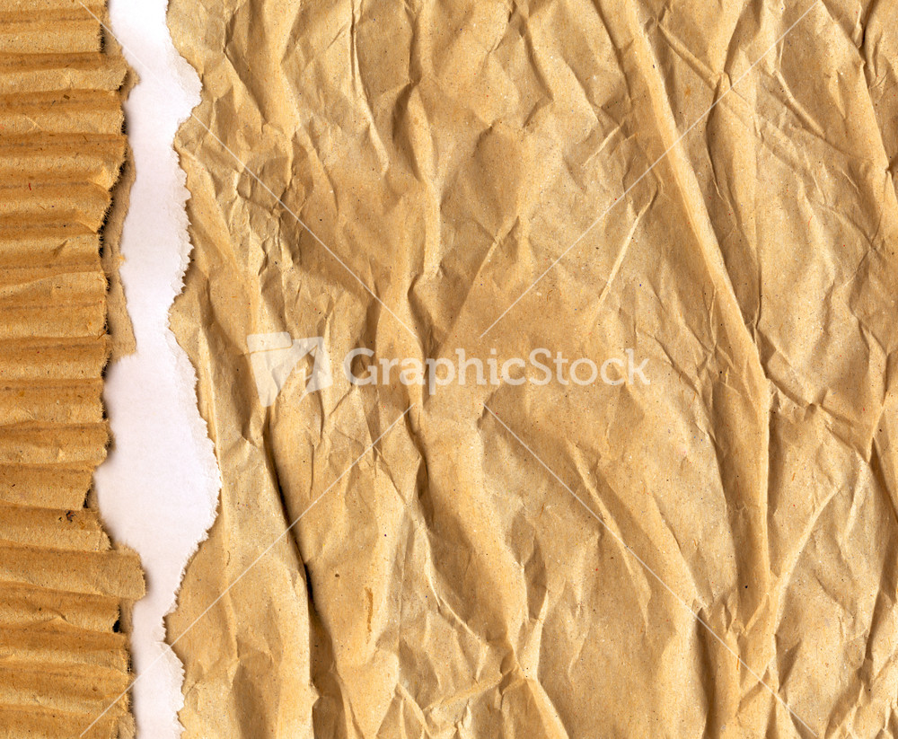 Ripped Recycled Cardboard Background Texture