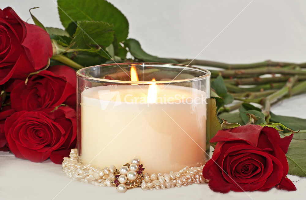 Romantic Candles & Rose
