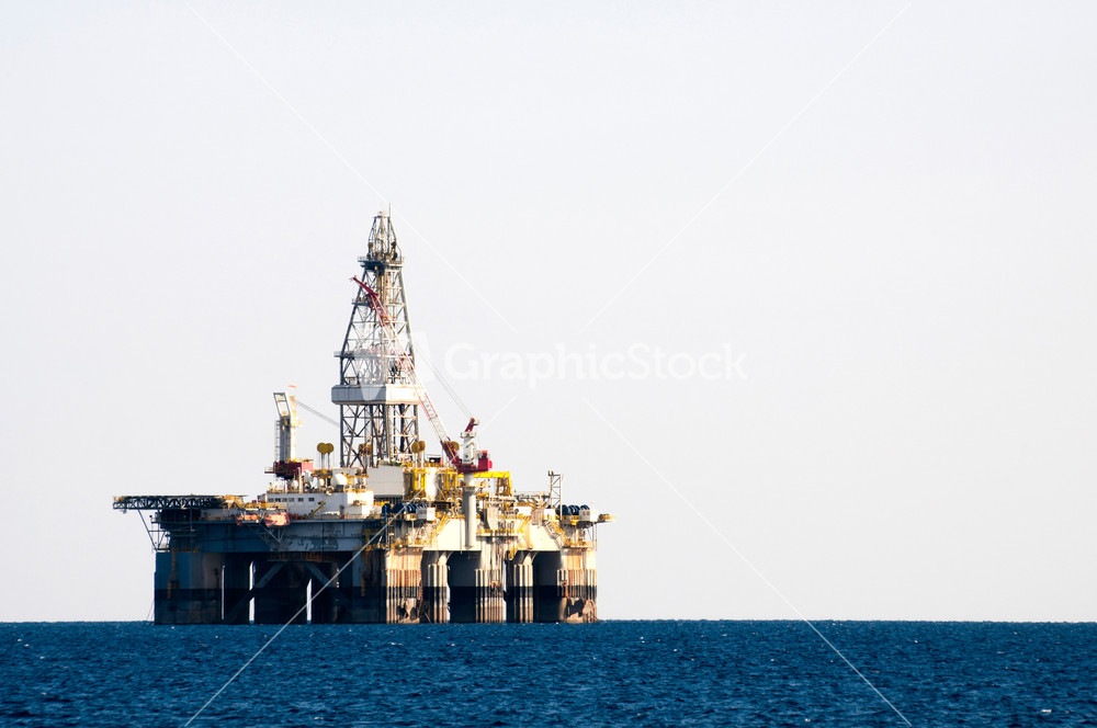 Sea Oil Rig Drilling Platform
