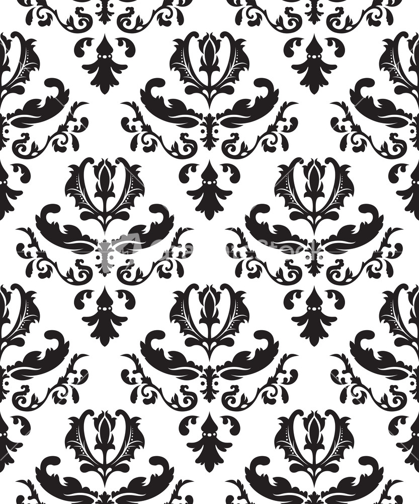 Seamless Baroque Pattern Stock Image