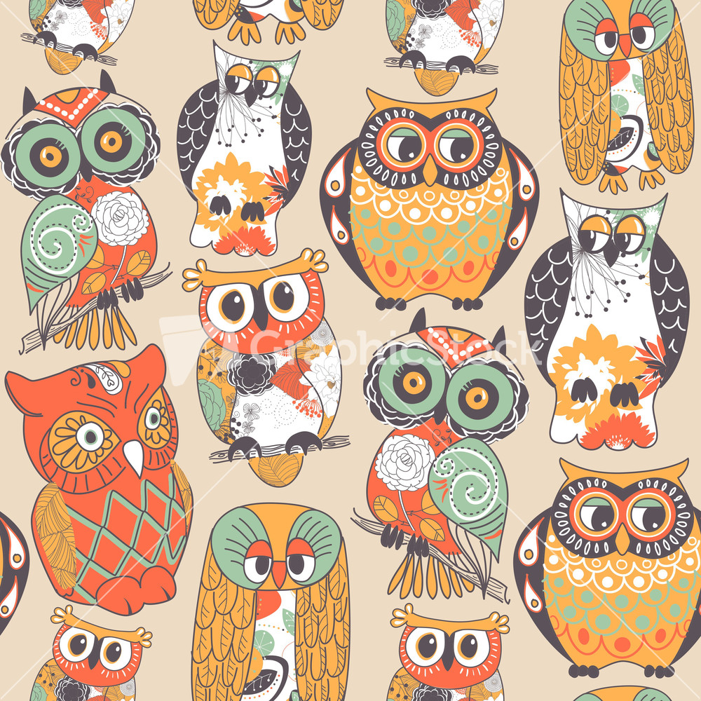 Seamless Owl Pattern