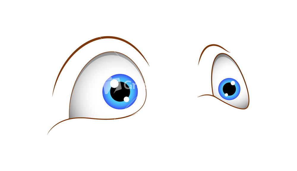Shocked Cartoon Vector Eyes Illustration Stock Image