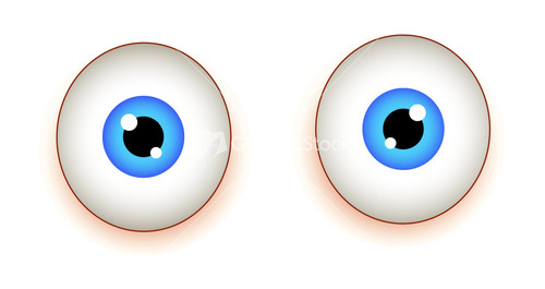 Shocked Cartoon Eyes Vector Cartoon