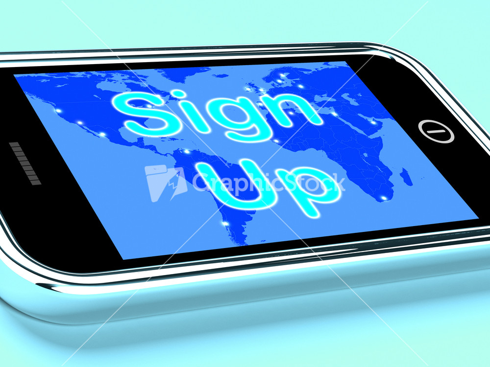 Sign Up Mobile Screen Shows Online Registration