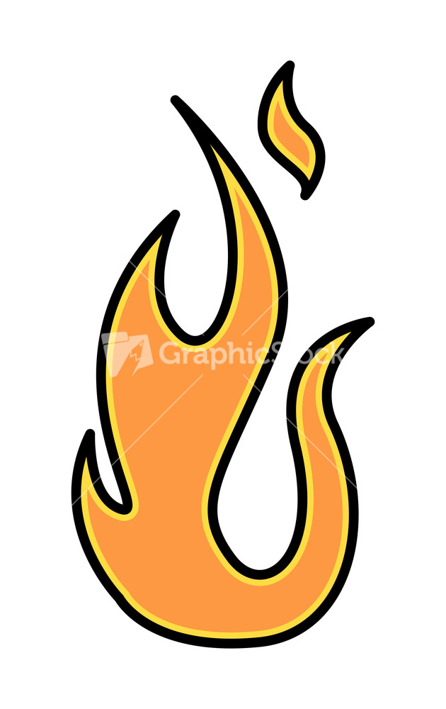 Simple Fire Flame Vector Illustration