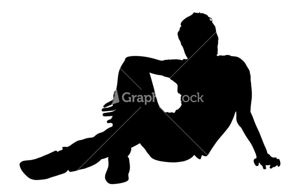 Sitting Boy Silhouette